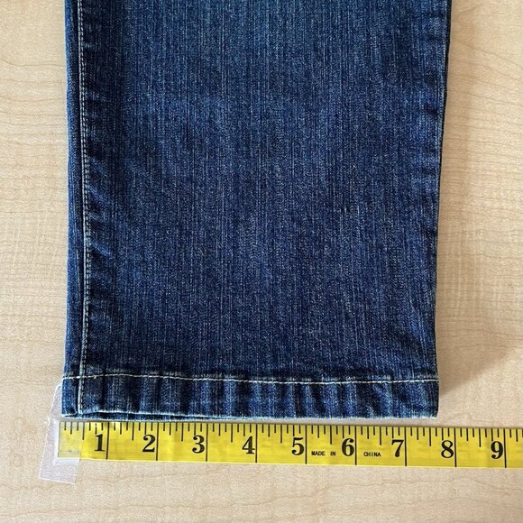 NWT Excess Women's Blue Denim Cropped Jeans Size 6 Stretch Mid Rise Tapered Leg - Picture 11 of 12